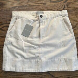 Everlane Women's Canvas Cream Colored skirt - Size 14